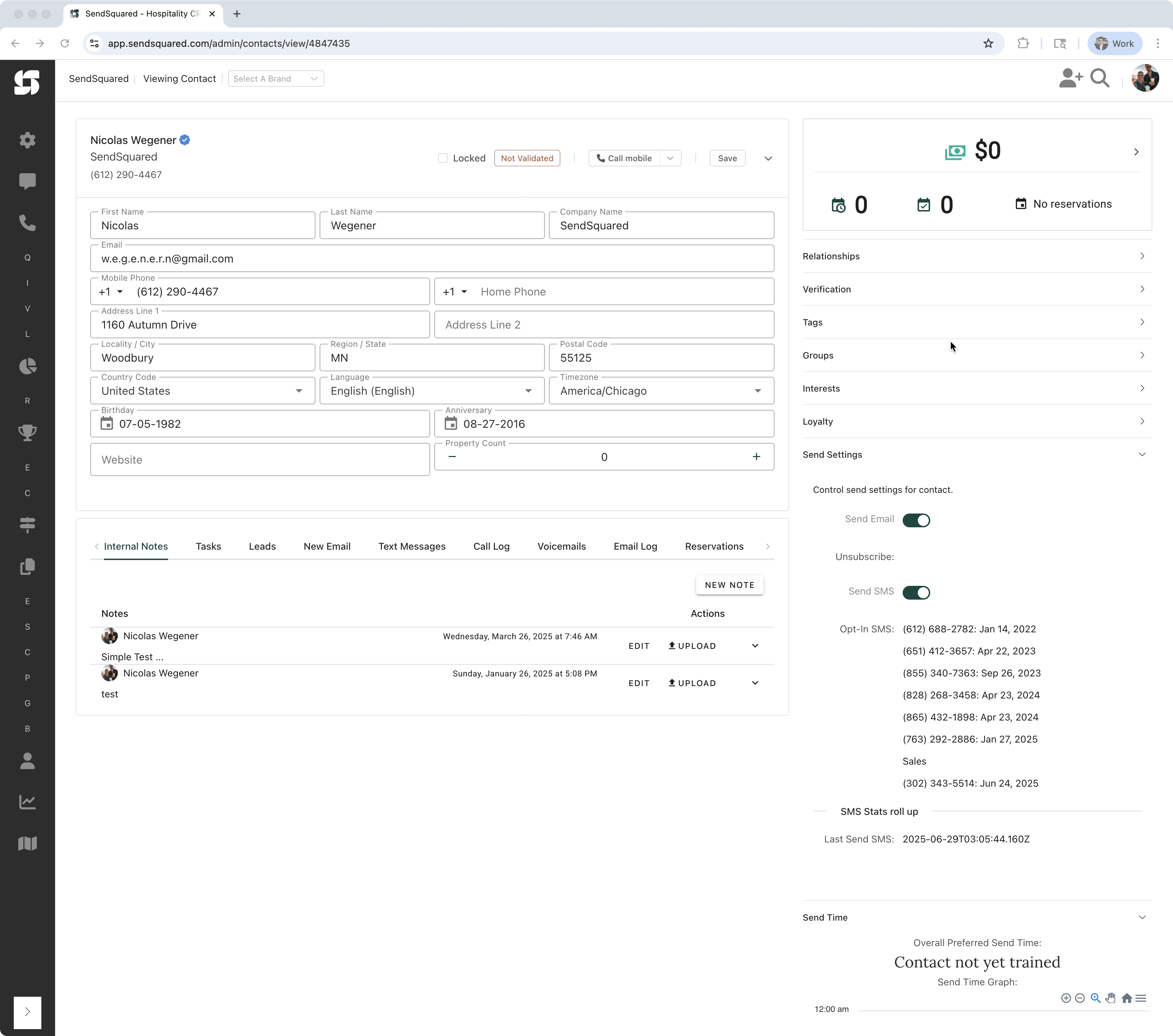 Email and SMS Toggle Demo