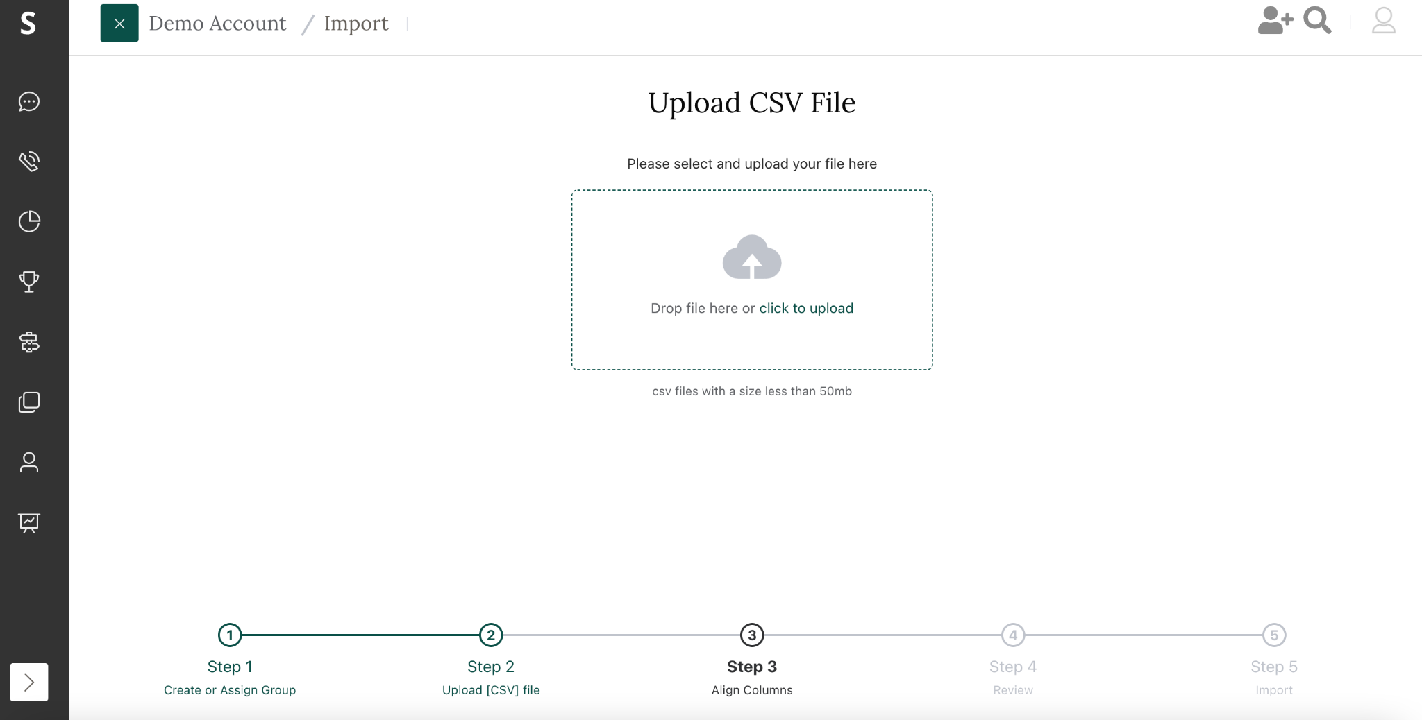 Upload CSV File