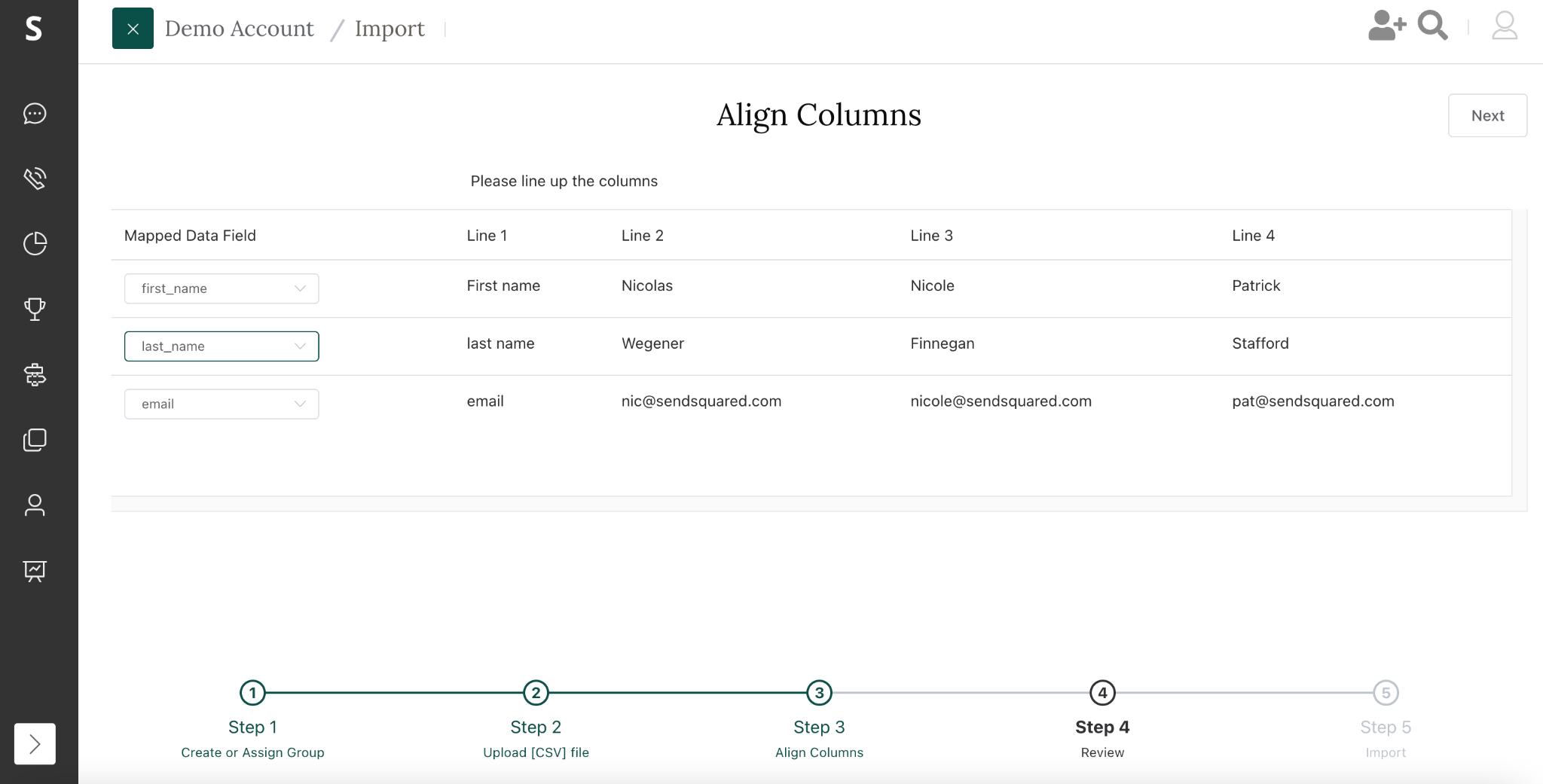 Align Columns